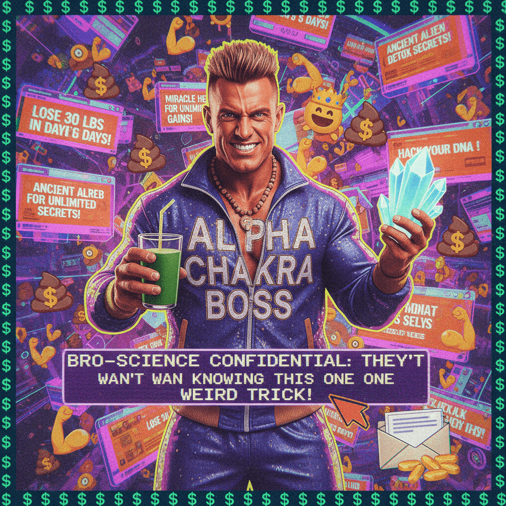 peak 2010s wellness guru meets spam folder