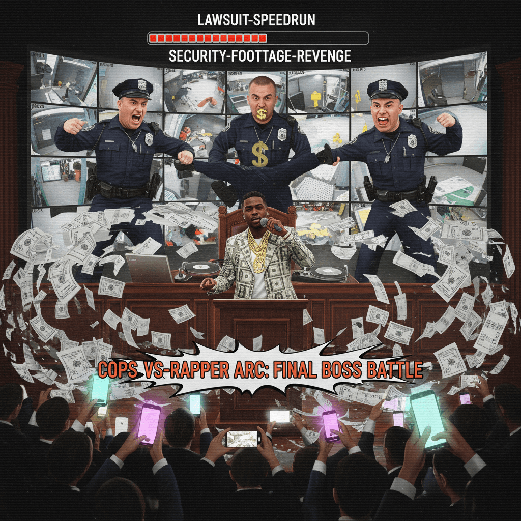 cops mad rapper made them into music video stars (unwillingly)