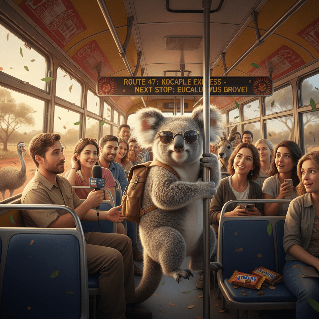 koala takes the 47 bus, nobody asked why