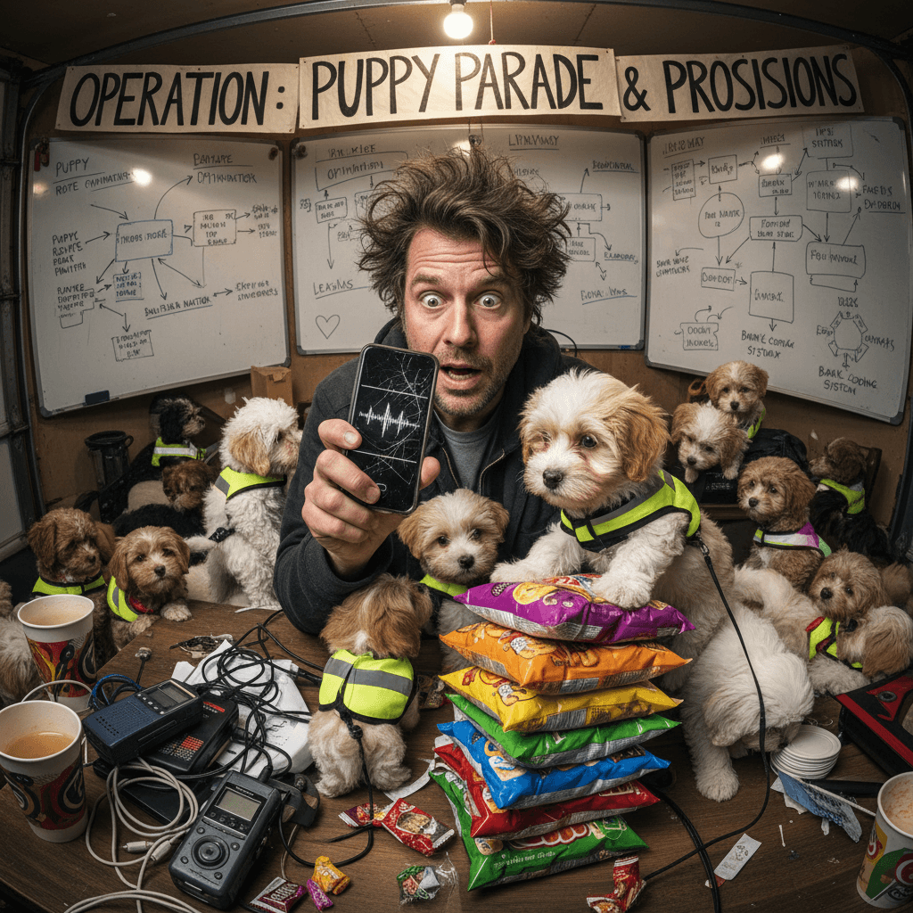 guy really passionate about puppy visibility and snack pack logistics