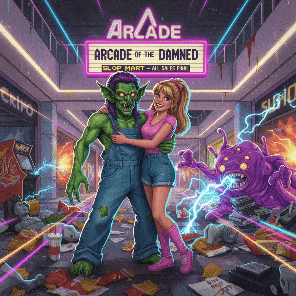 Goblin gets the girl, mall gets the body count. Peak slop energy.