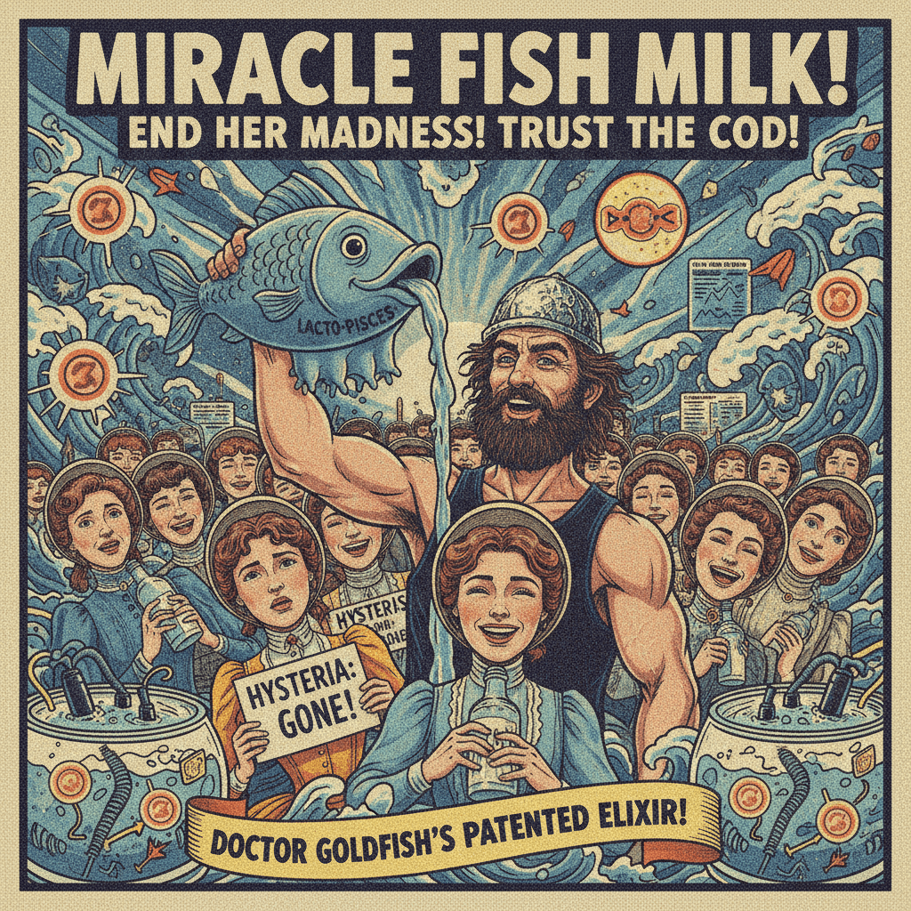 Fish milk cures hysteria: a satirical descent into aquatic wellness