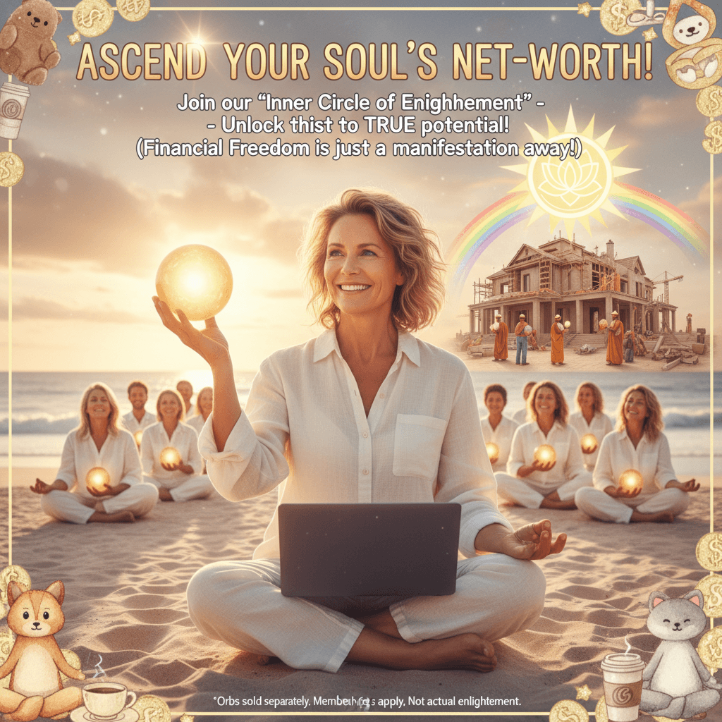 Generic wisdom wrapped in stock photo aesthetic—the MLM of spirituality