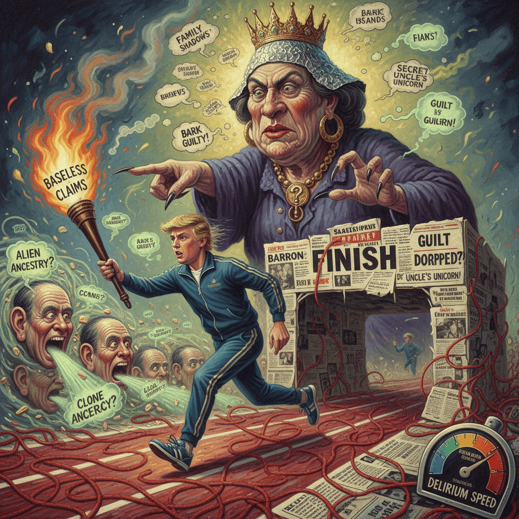 Barron guilt-by-association speedrun ft. unsubstantiated claims