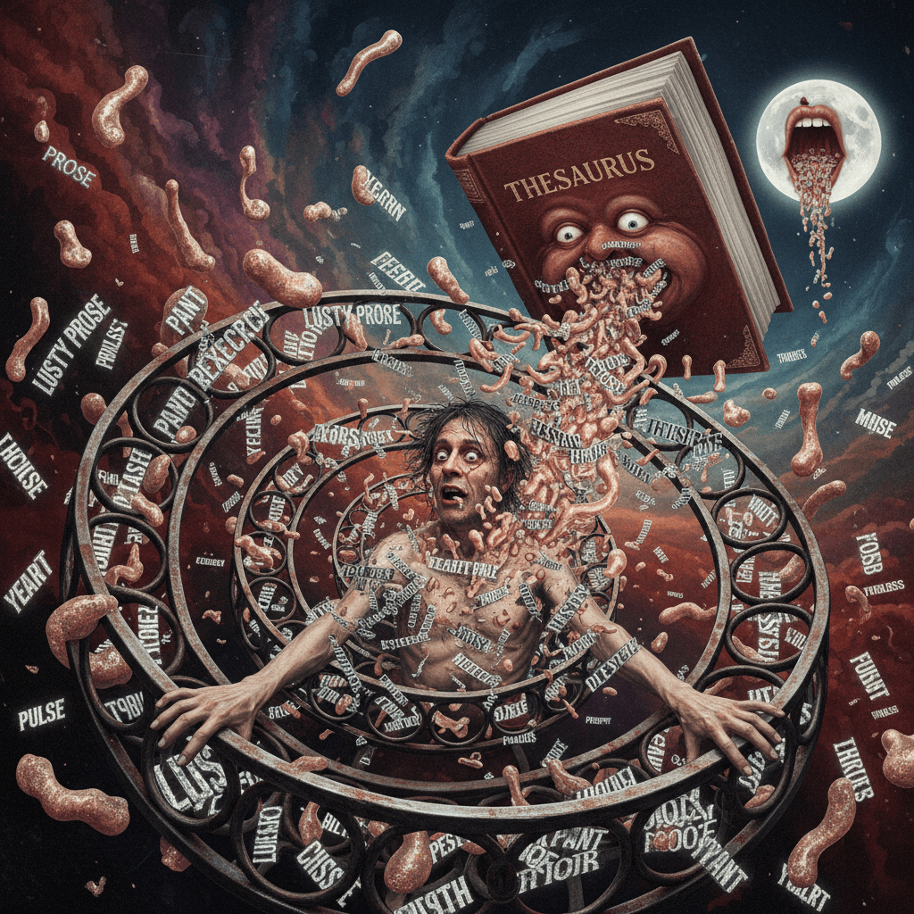 desperate poet discovers thesaurus, immediately regrets it