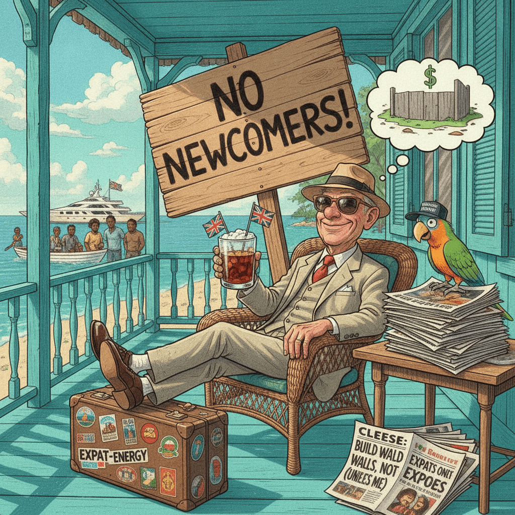 Cleese endorses anti-immigration pol while sipping rum on Caribbean porch