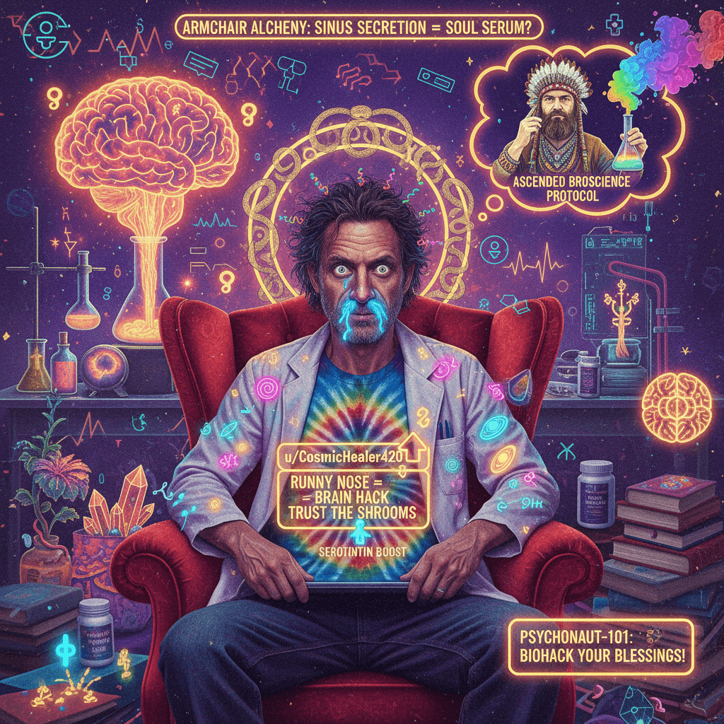 nose runny? that's serotonin bro, trust me i watch joe rogan