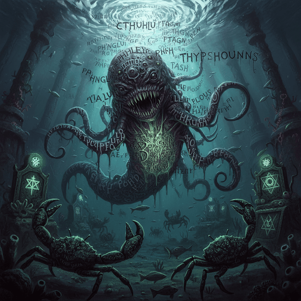 cosmic horror meets typo salad, sea creatures somehow involved