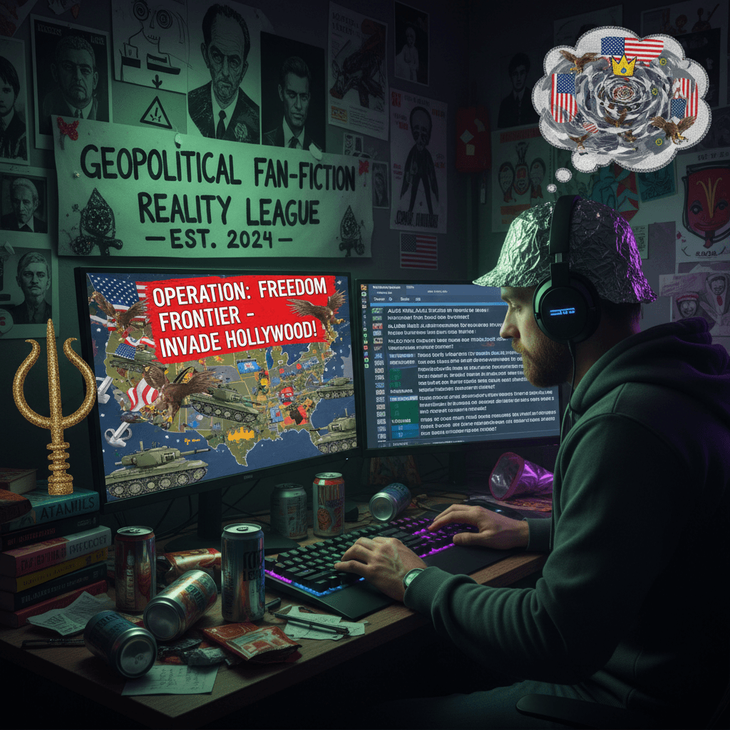 fiction meets fascism meets 'INVADE AMERICA' brain rot