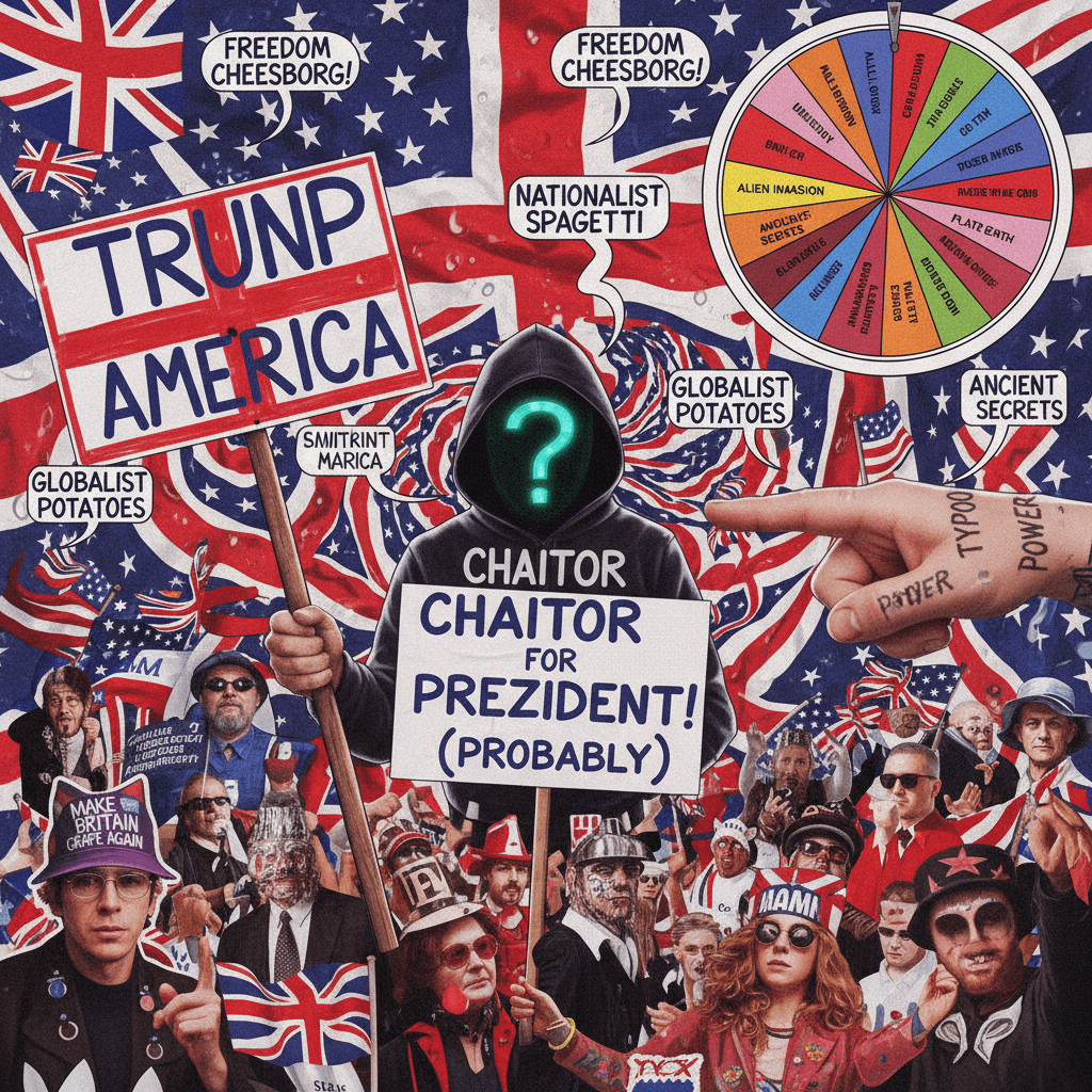 typos + nationalism + mysterious 'Chaitor' = perfectly unhinged
