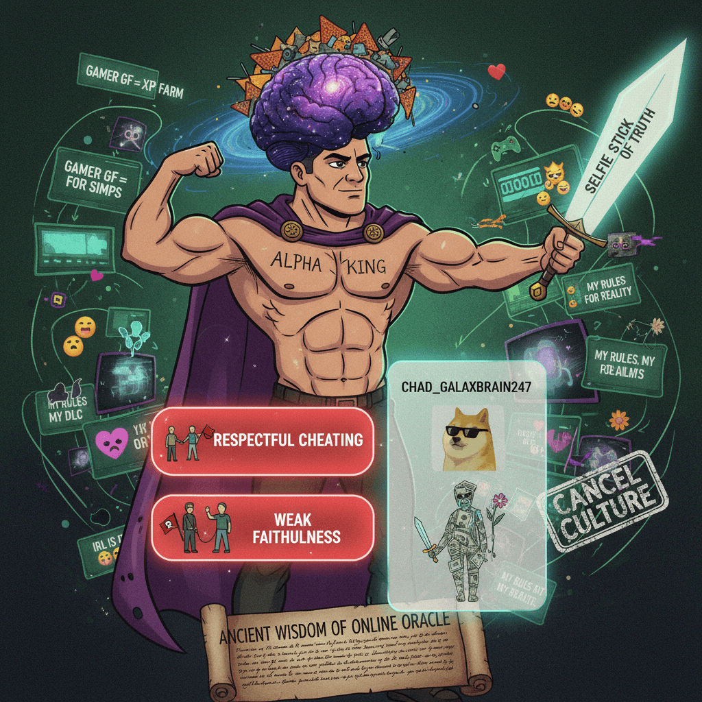 Rent-free galaxy brain logic: cheating is respect, faithfulness is emasculation