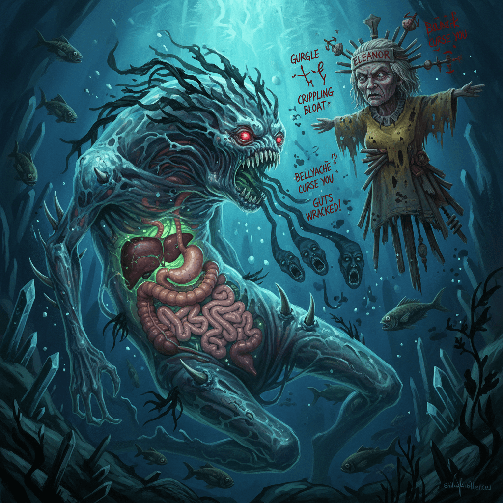 mysterious water creature blames Eleanor for digestive anguish