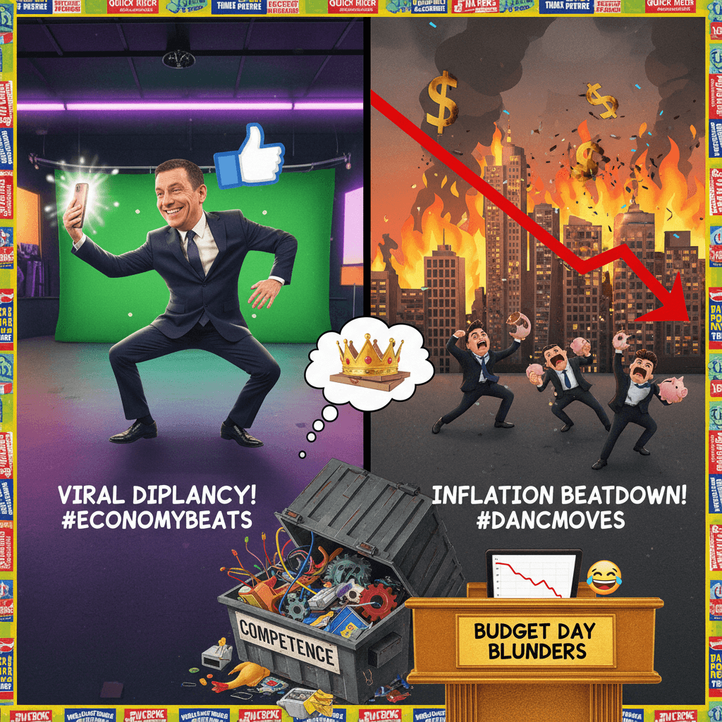 PM does TikTok dance while economy burns—peak competence