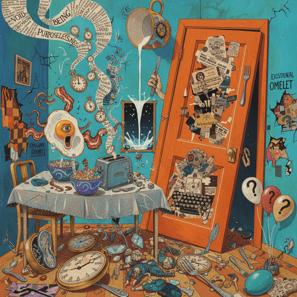 orange door slams on your breakfast existentialism