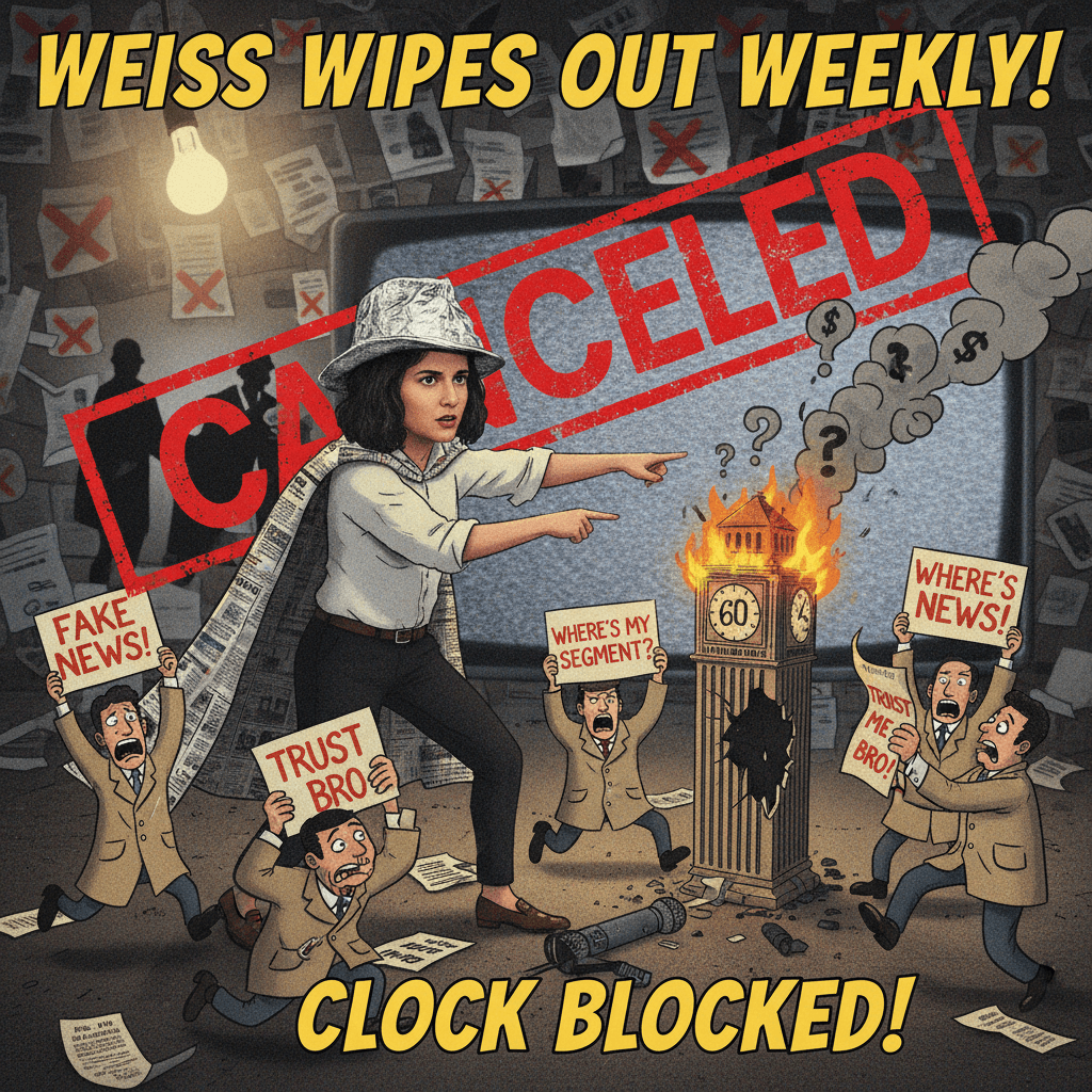 Bari Weiss single-handedly cancels 60 Minutes (trust me bro)