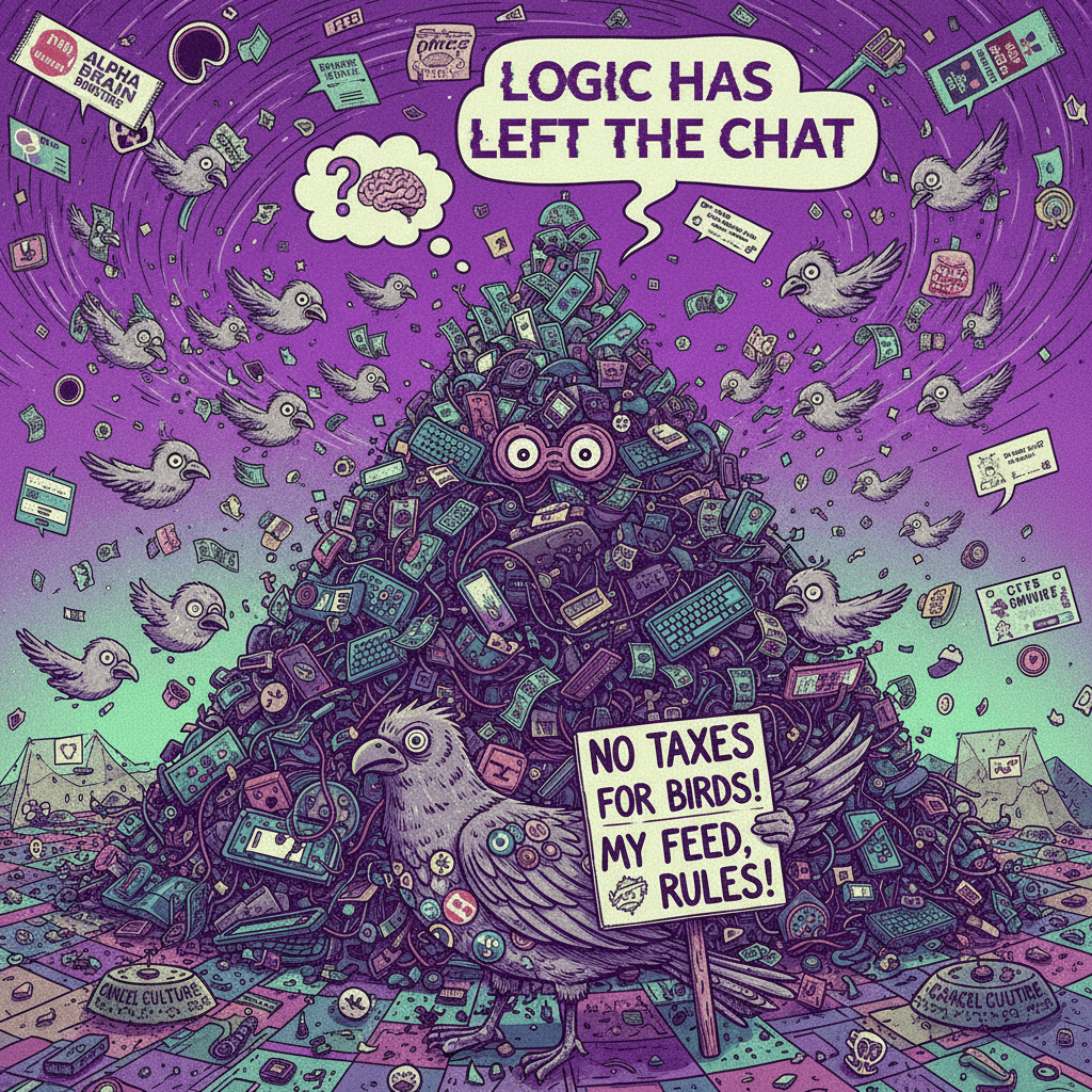 Birds don't pay taxes: a treatise on why political discourse is sentient compost