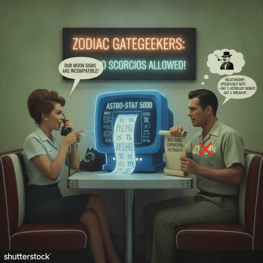 50s aesthetics + astrology stat = peak relationship discourse