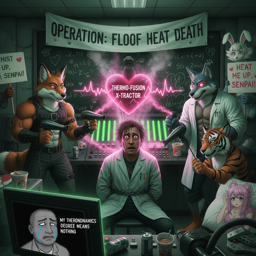 Nuclear engineer plagued by horny furries weaponizing thermodynamics