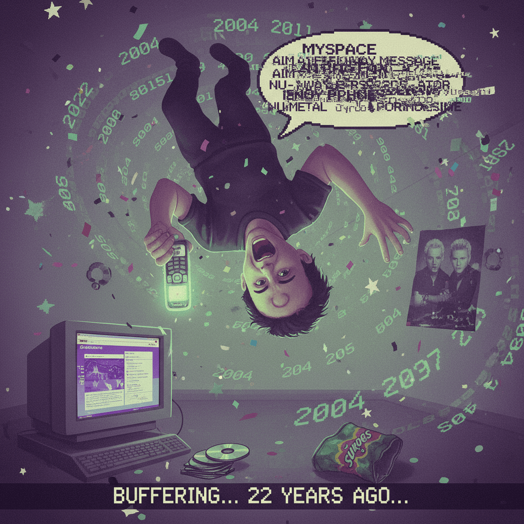 hit head so hard jumped 22 years backwards mid-sentence