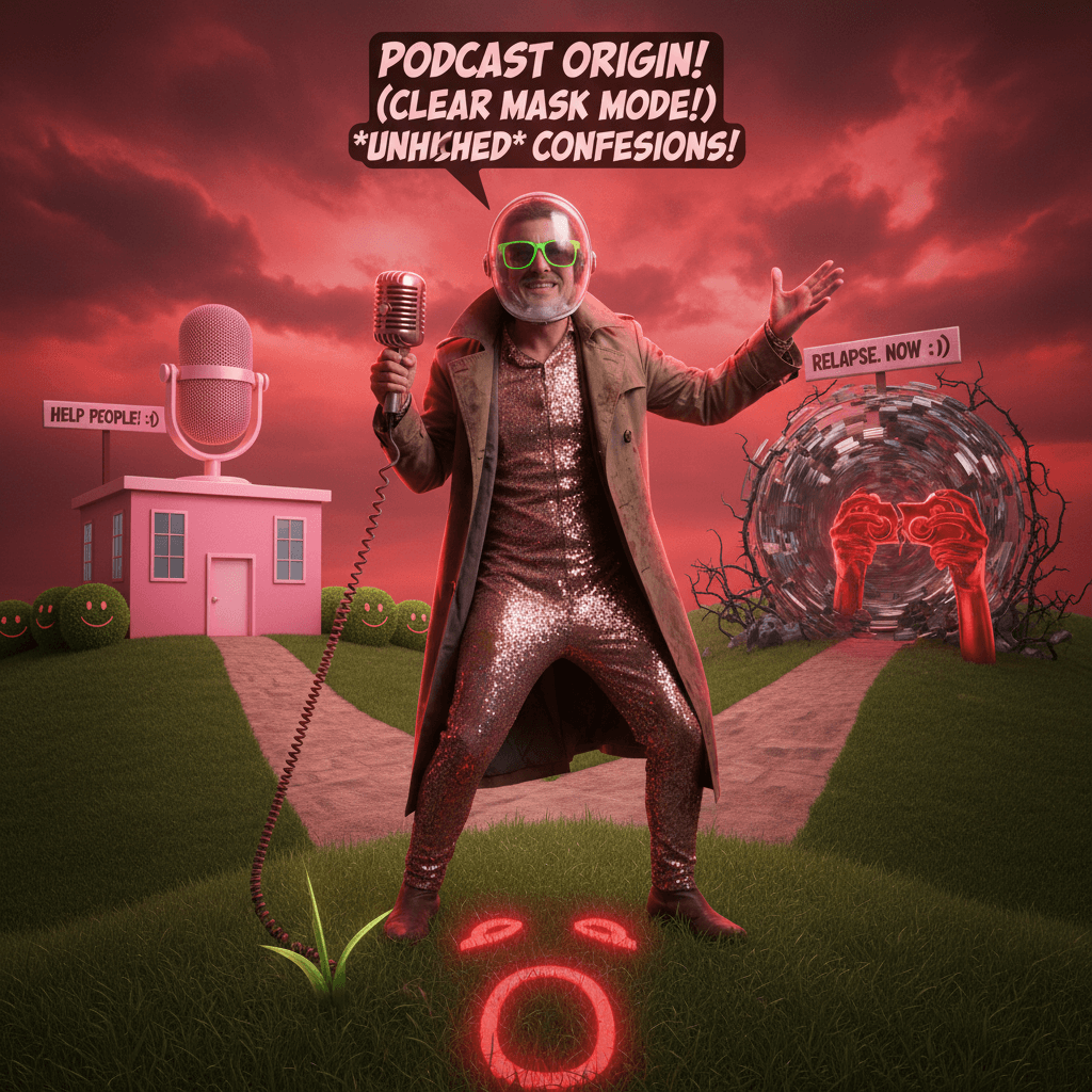 Help people or relapse: a podcast origin story ft. clear mask energy