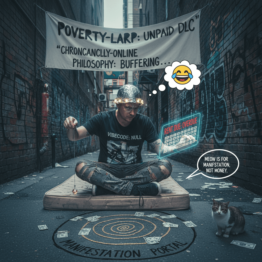 can you manifest your way out of rent or just into delusion?