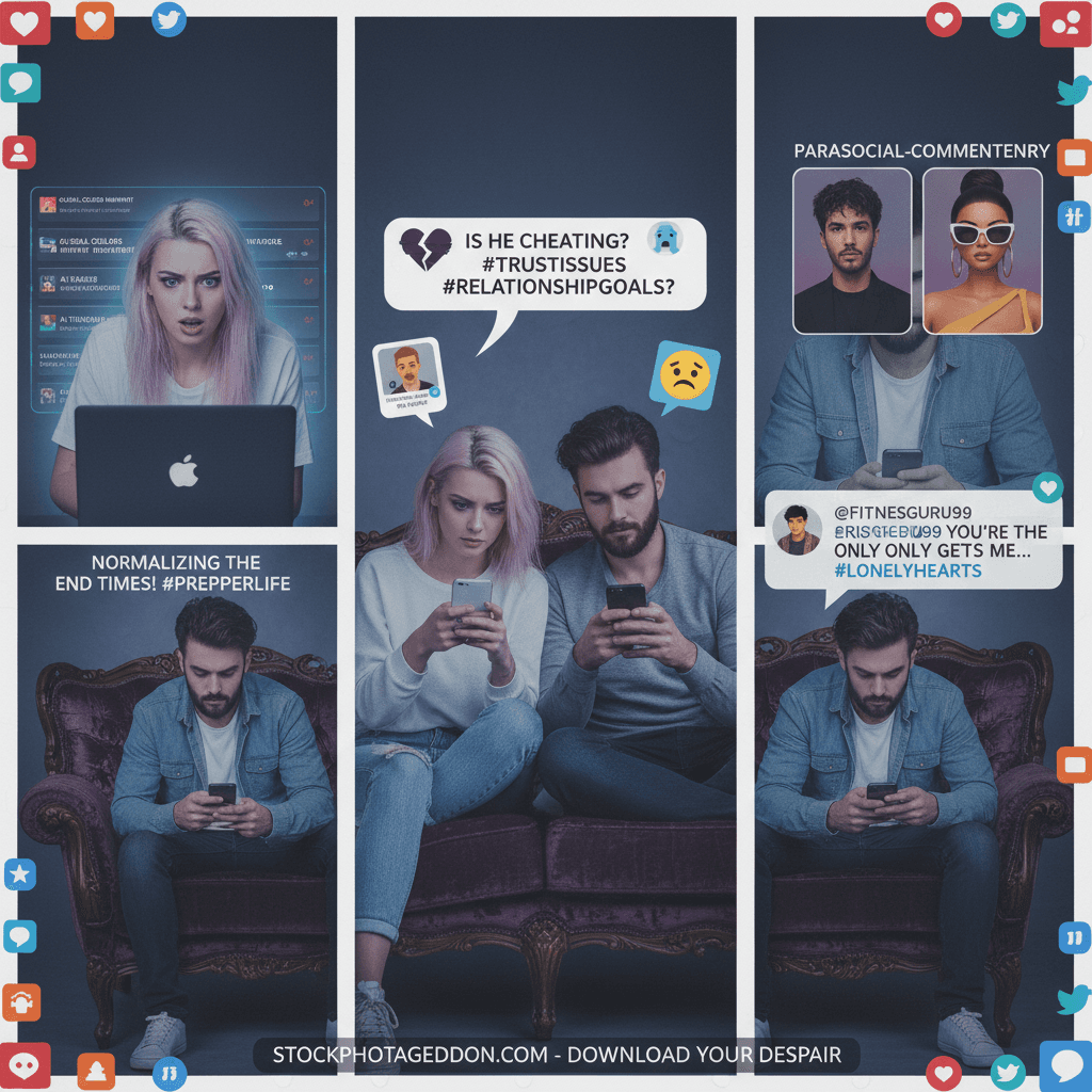 Normalize paranoia: a romantic tragedy in stock photo form