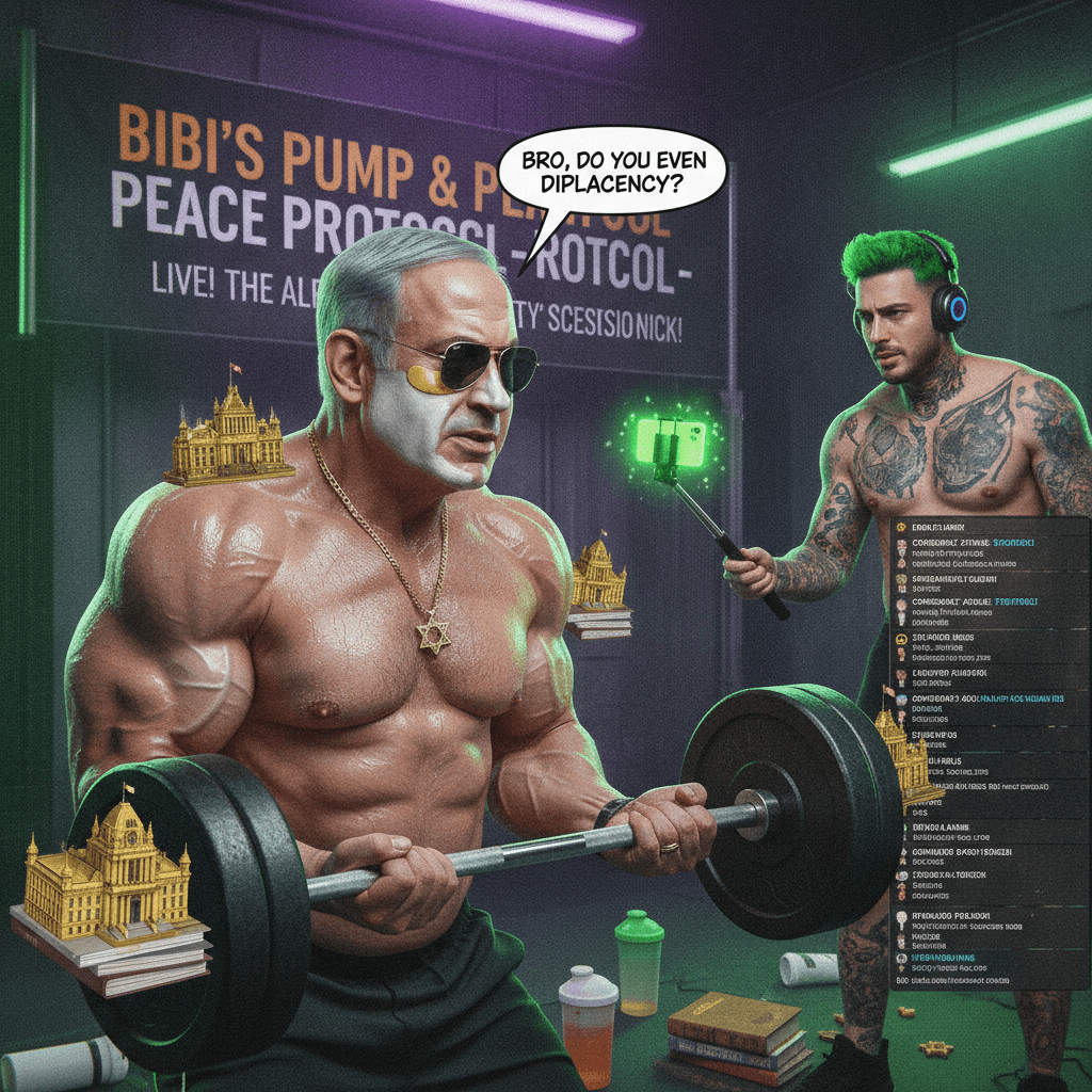 Netanyahu's humanization arc involves a Kick streamer and bicep curls