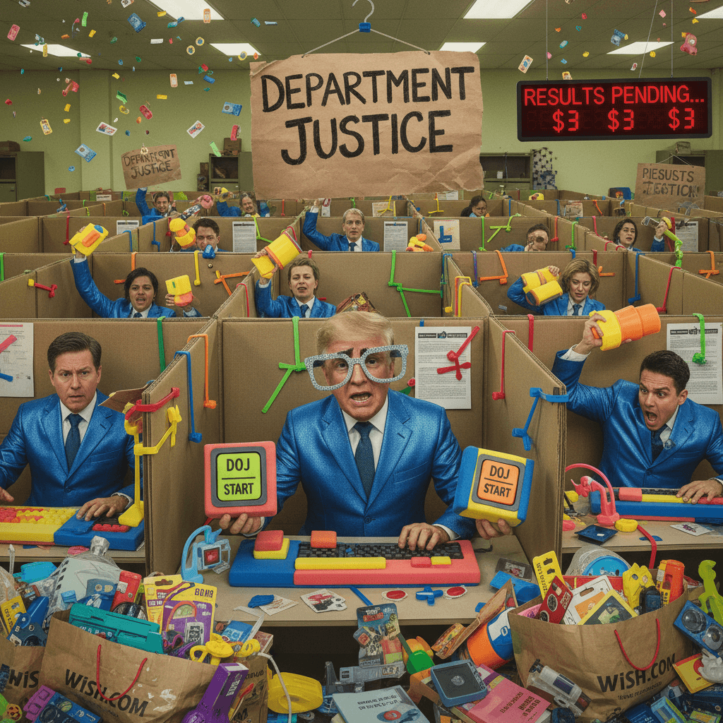 DOJ staffing powered by $3 wish.com knockoffs, results pending