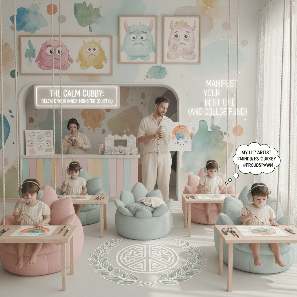 Mindfulness cafe for your anxious spawn - now with portfolio-ready watercolors