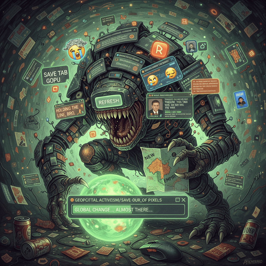 just keep this tab open bro, very normal activism