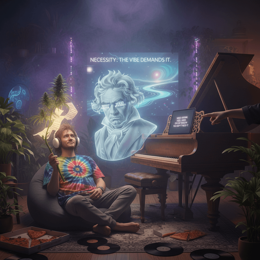 weed + dead composer = necessity (video missing, vibes assumed)