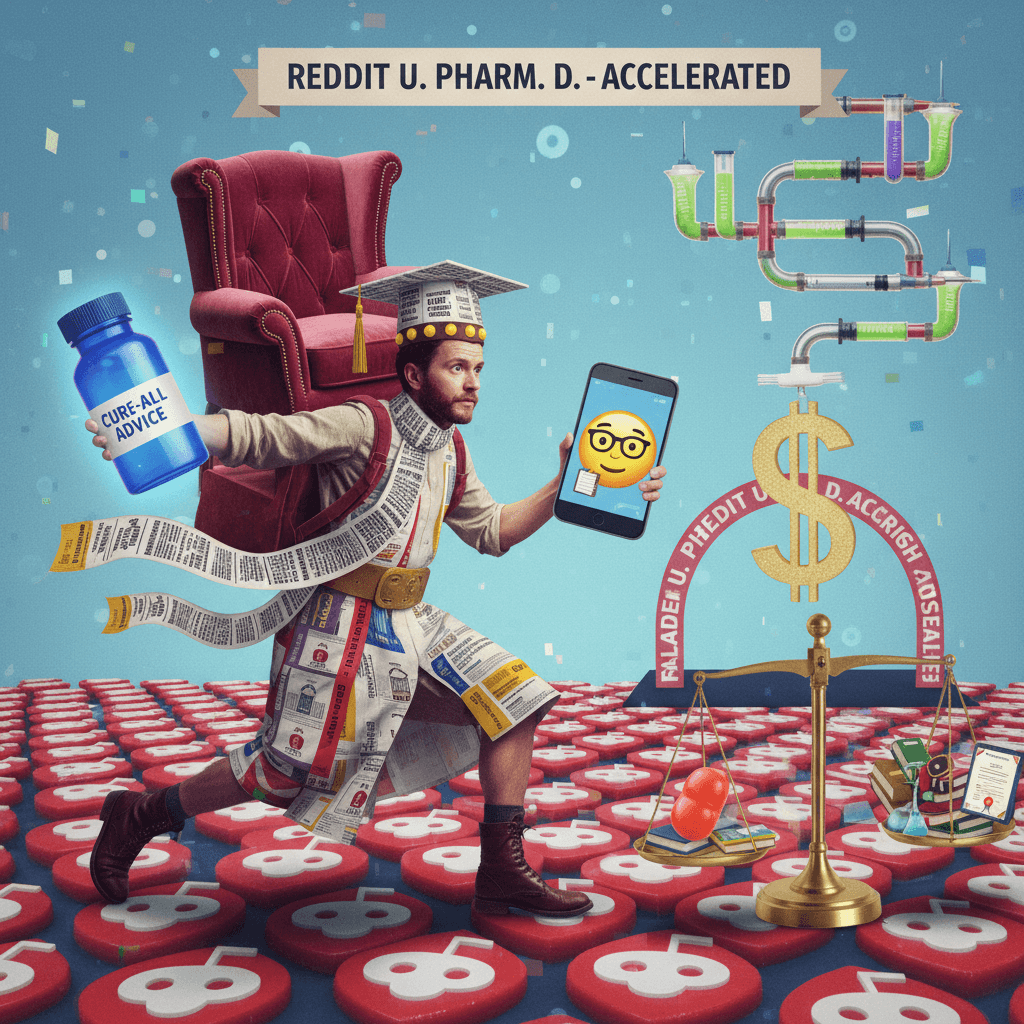 Just speedrunning a pharmacy degree on Reddit, no cap