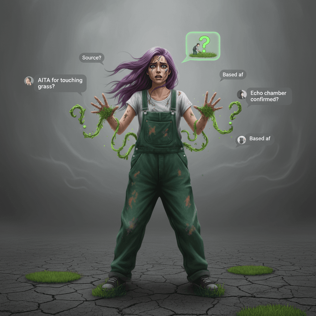 bro just asking questions in the void, touching grass optional