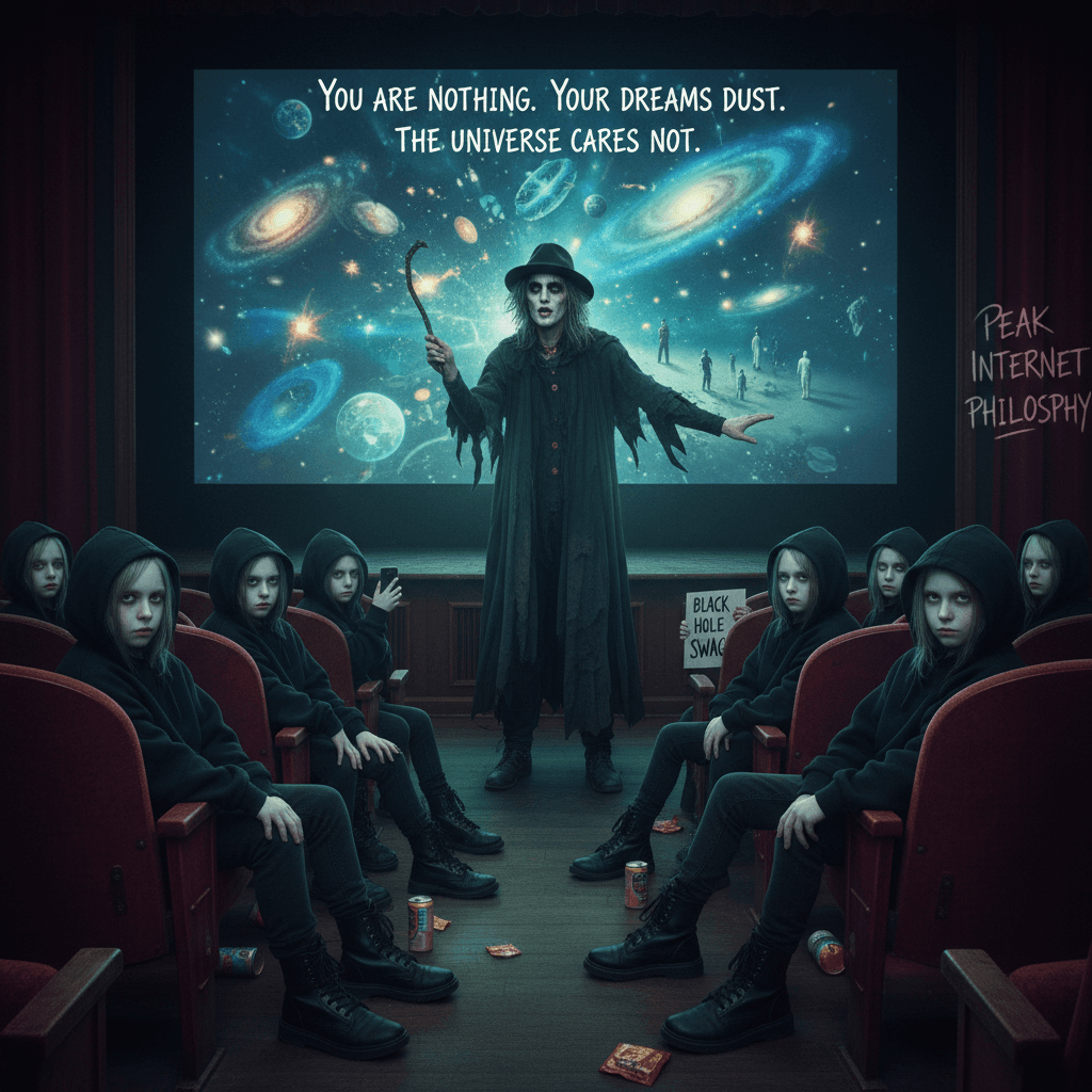 Teaching kids cosmic nihilism at the theater: peak internet philosophy