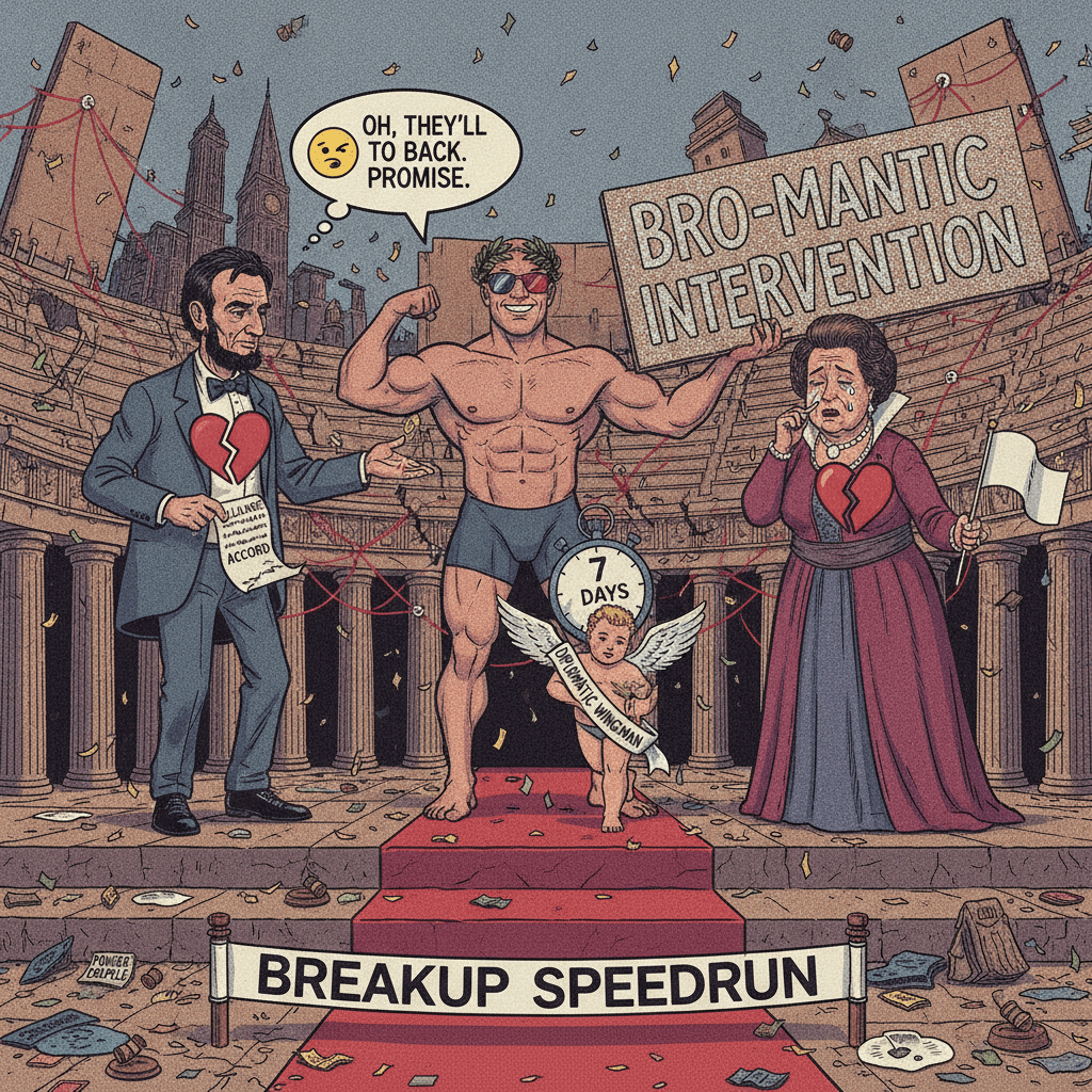 politician breakup era: trust me bro, they'll be back in a week