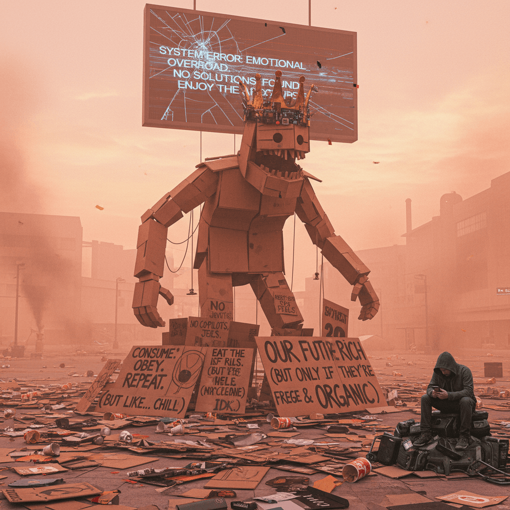 Cardboard manifesto hits different when it's just vibes and no solutions