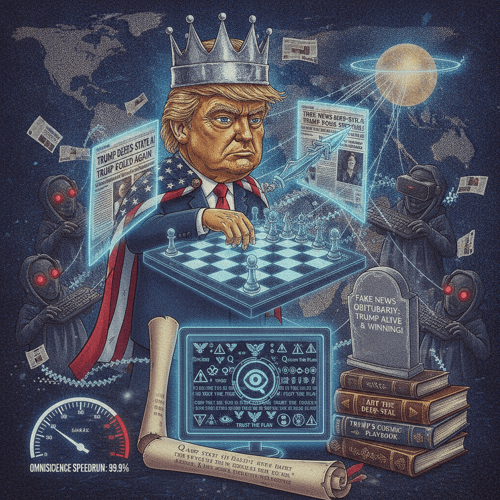 Trump's 4D chess game: dodging cyber-assassins with pre-written obituaries