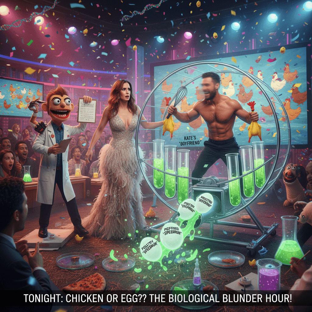 Kate Beckinsale's boyfriend speedrunning poultry reproduction on live TV