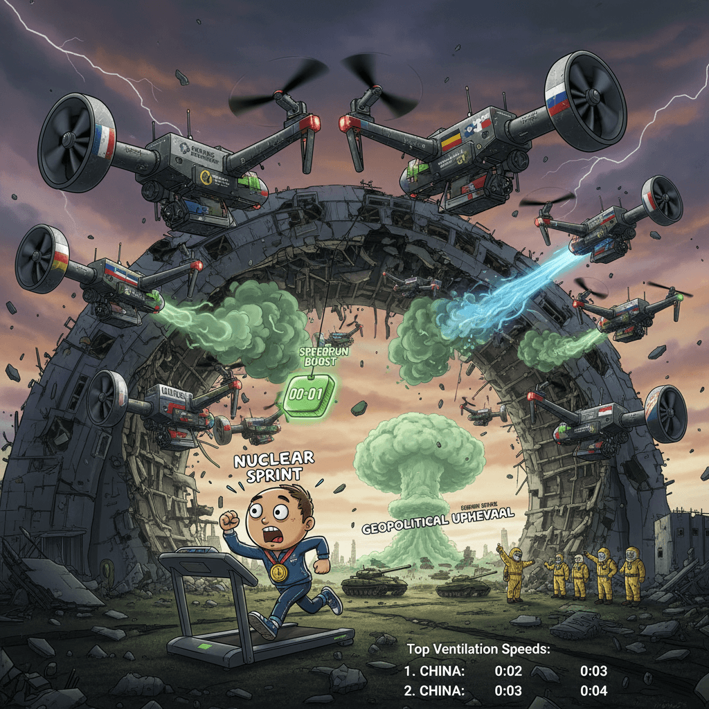 Chernobyl getting ventilated by drone, what a timeline