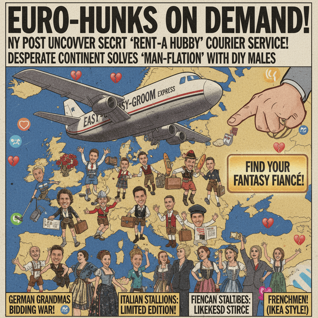 NYPost discovers rent-a-husband solution to Europe's man shortage crisis