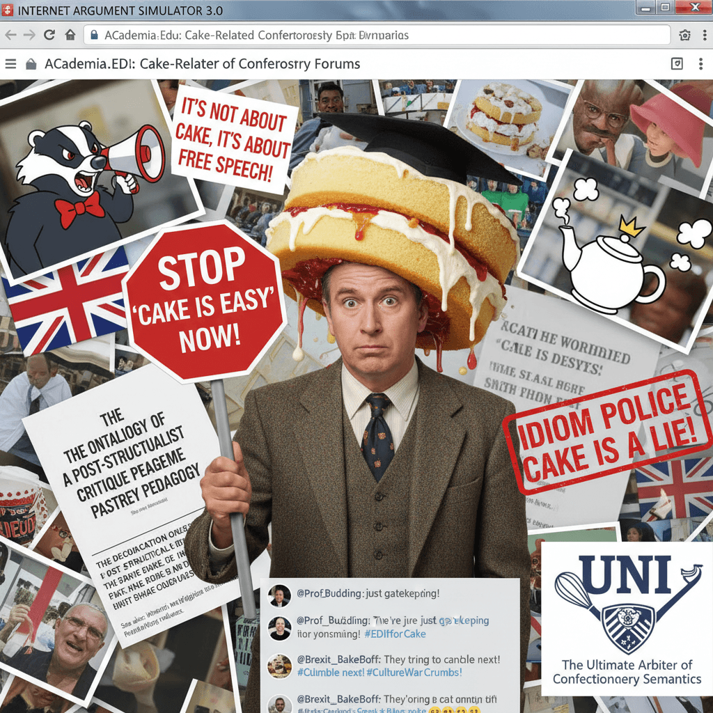 uni says stop saying cake is easy, accidentally creates meme