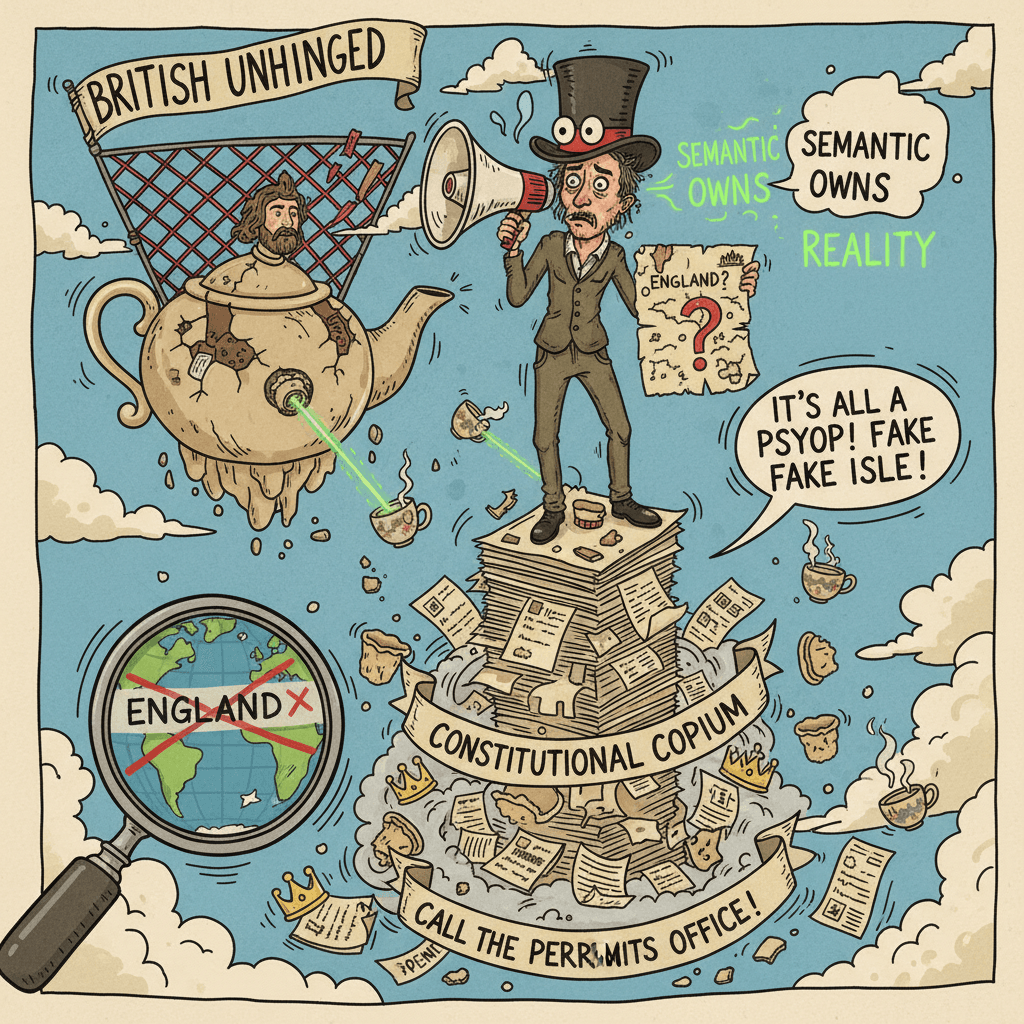 guy discovers England exists, declares it a constitutional psyop