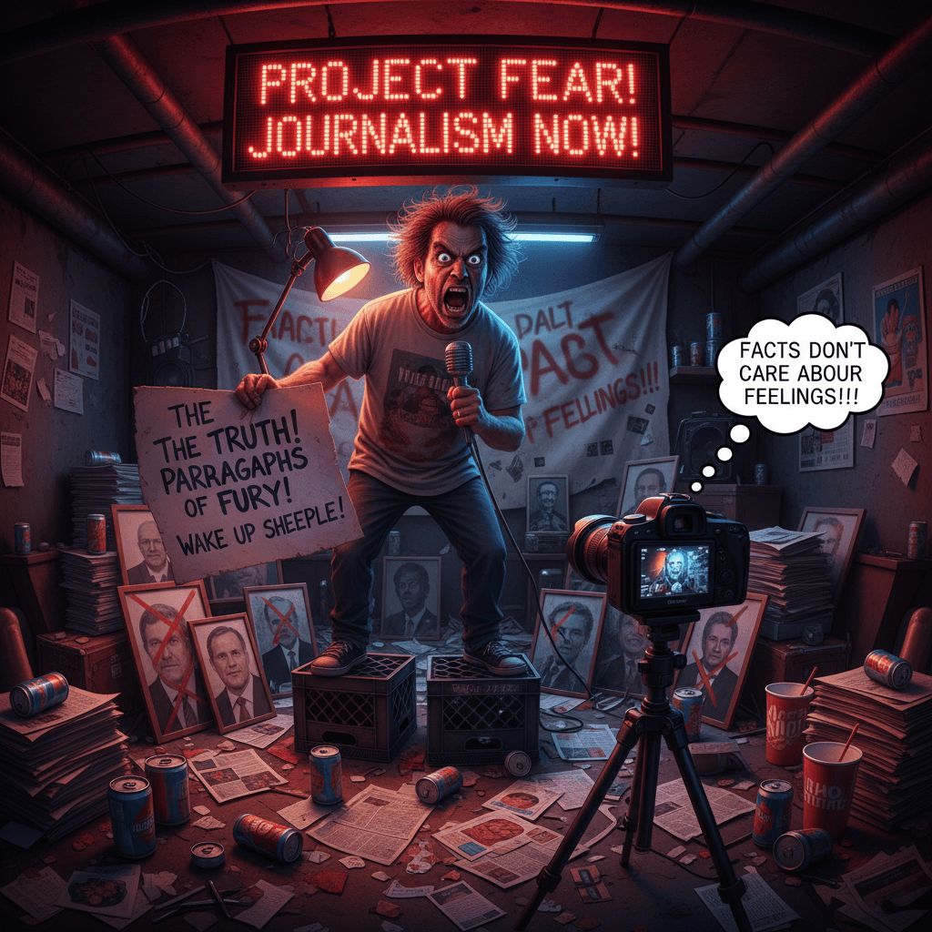 BREAKING: man yells at photos for 2 paragraphs, calls it journalism