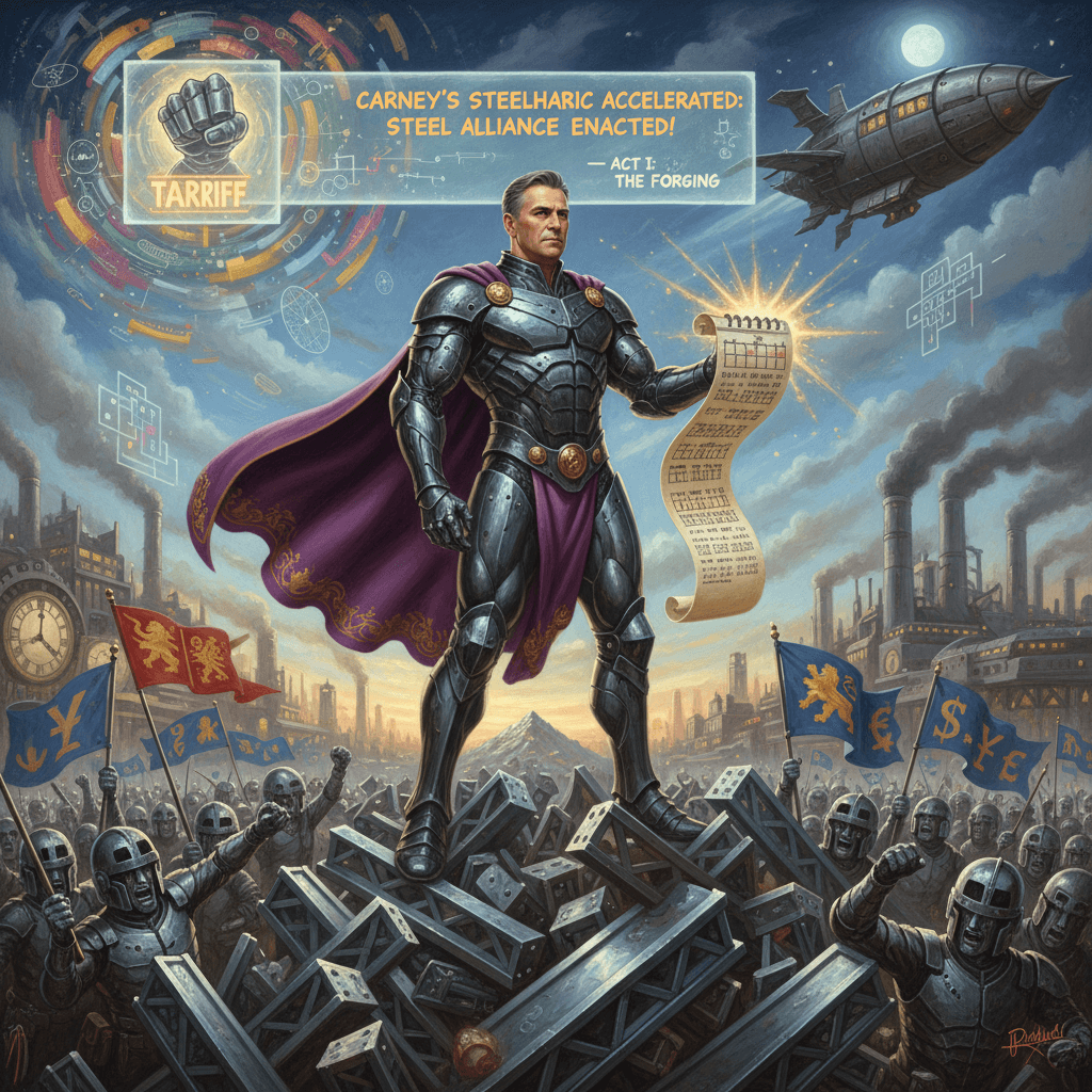 Breaking: PM Carney announces steel support in timeline where this actually happened