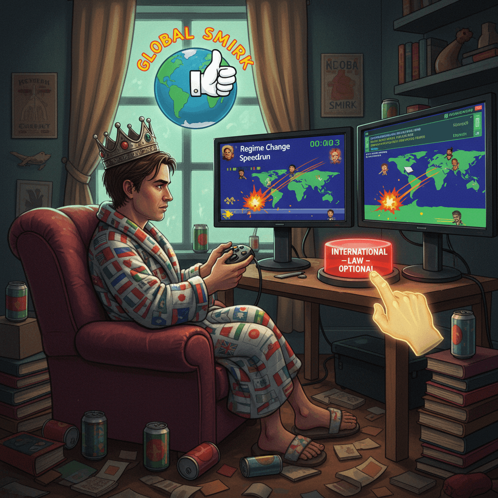 breaking international law is fine actually if it owns the libs