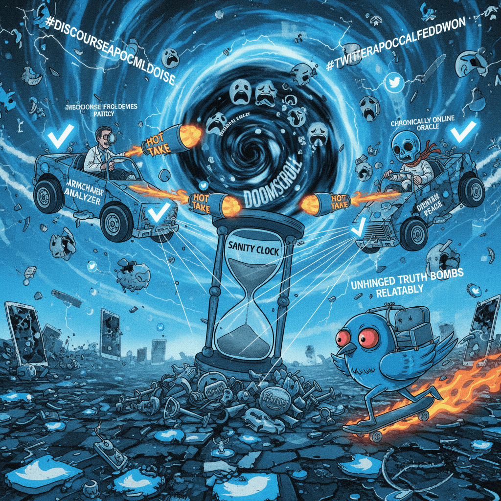 Twitter: where your mental health goes to speedrun its own destruction