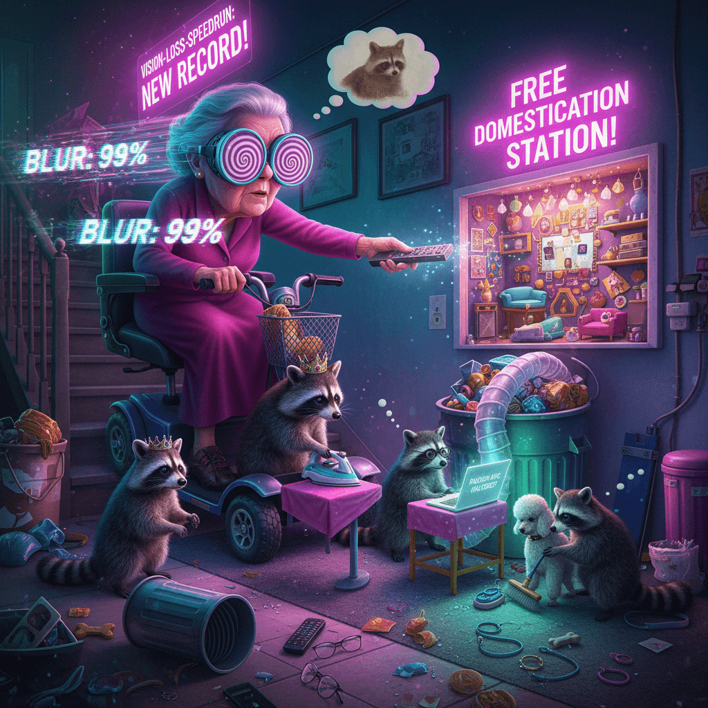 mom's cataracts accidentally unlock trash panda domestication pipeline