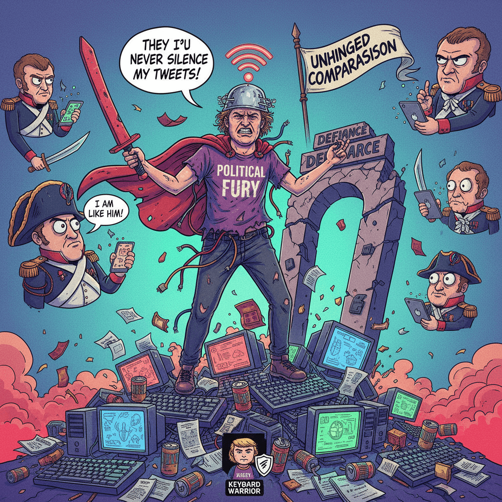 Mad lad threatens to defy court order, compares himself to generals