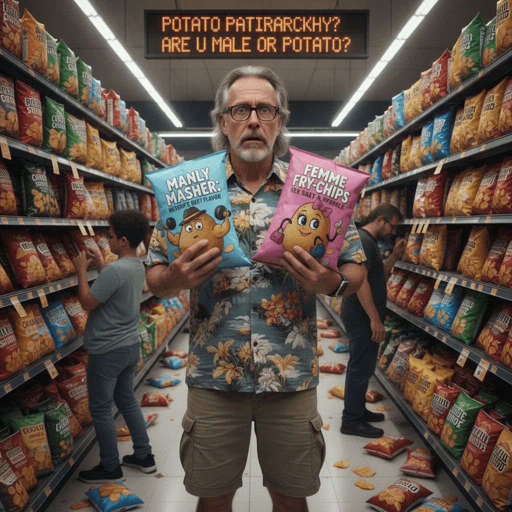 Dad has existential crisis over gendered potato snacks