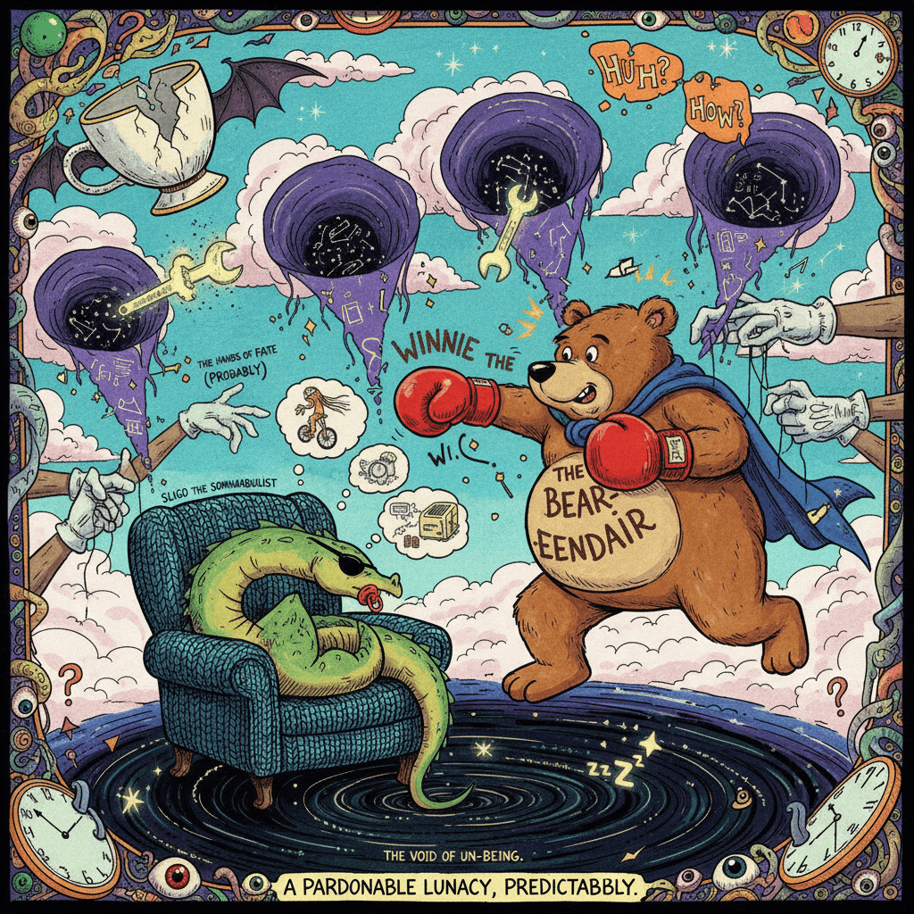 winnie fights sky holes while sligo naps into the void, somehow